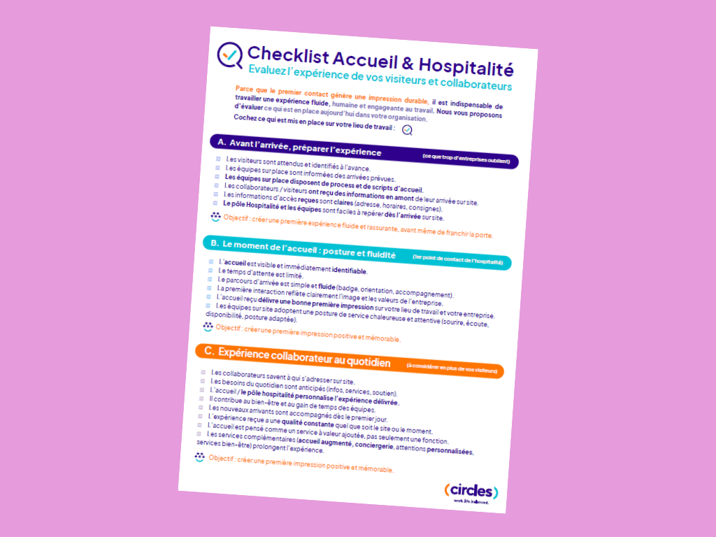 Visuel Checklist Accueil & Hospitalité